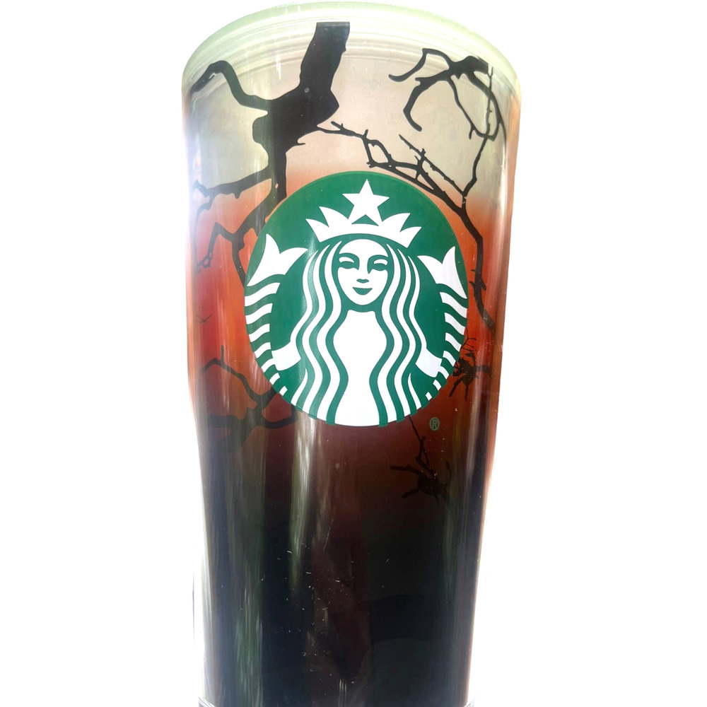Starbucks RAVEN'S PERCH 2022 Halloween 16 oz Cold Cup *Glow in the Dark* - Picture 10 of 13